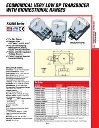Thumbnail of document Data Sheet - PX2650-10D5V Bidirectional, Differential Low Pressure Transducers